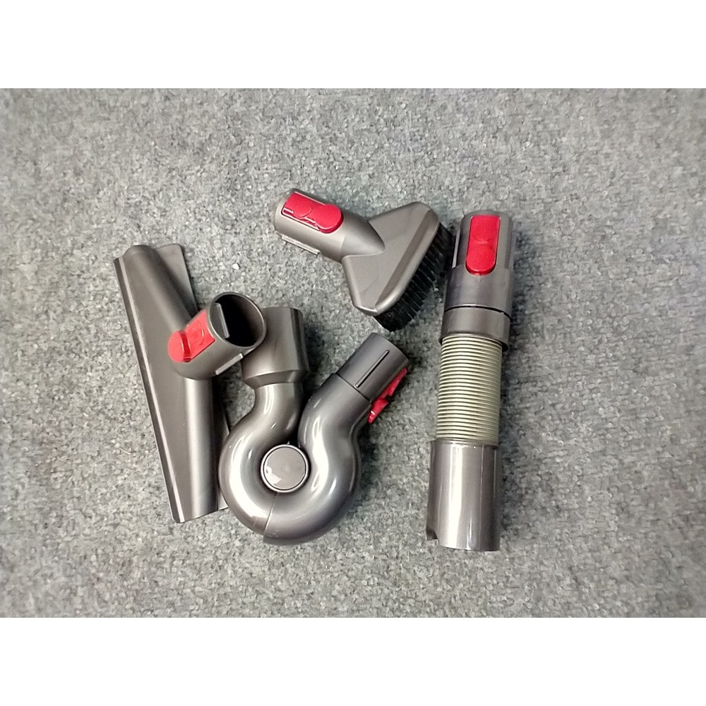Dyson Vacuum Attachment Tool Kit Gray Red Quick Release Hose Brush Set